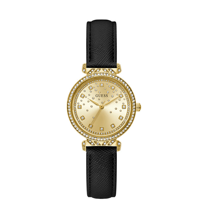 Guess Women's Watch Gold Tone Case Champagne Dial Quartz