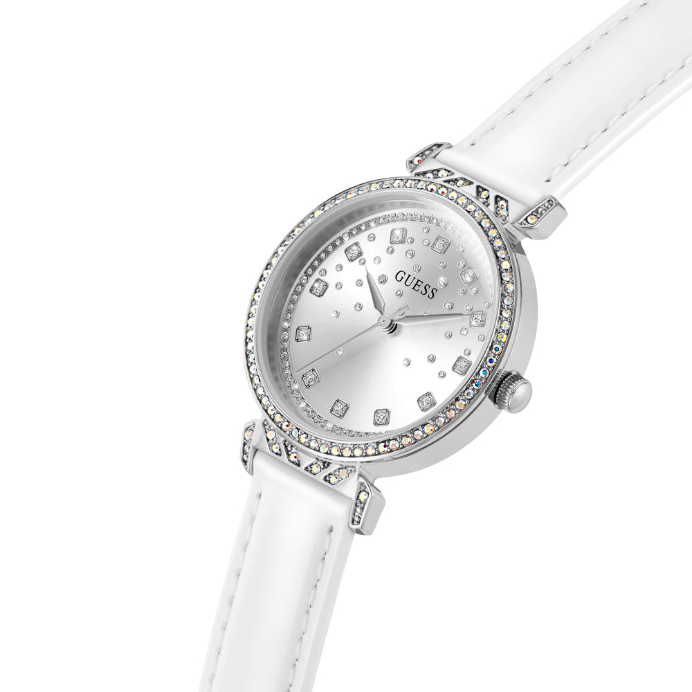 Guess Women's Watch Silver Tone Case Silver Dial Quartz
