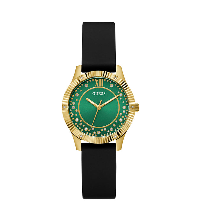 Guess Women's Watch Gold Tone Case Green Dial Quartz