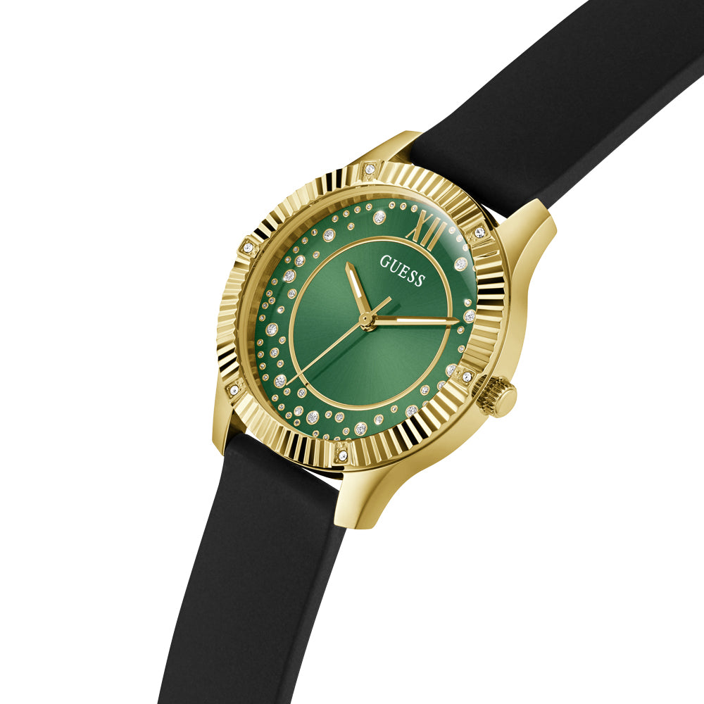 Guess Women's Watch Gold Tone Case Green Dial Quartz