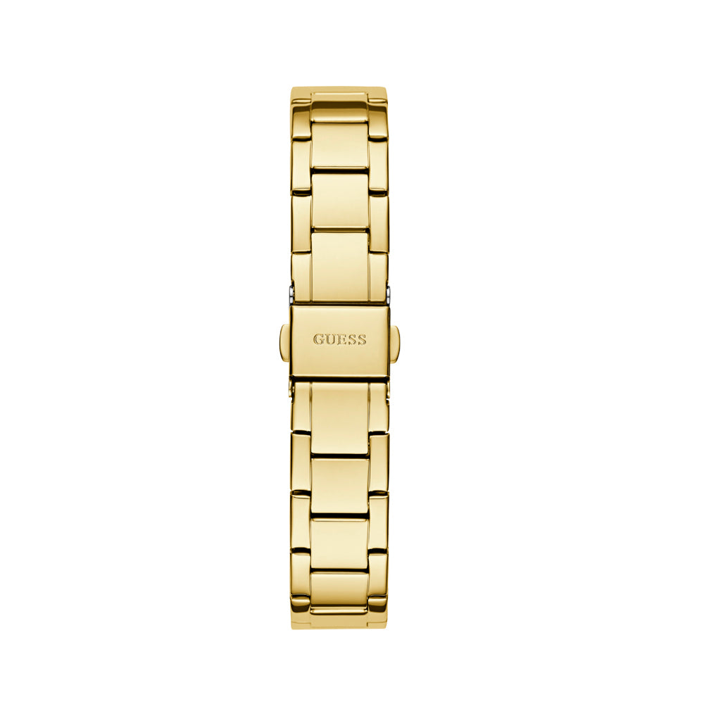 Guess Women's Watch Gold Tone Case White Dial Quartz