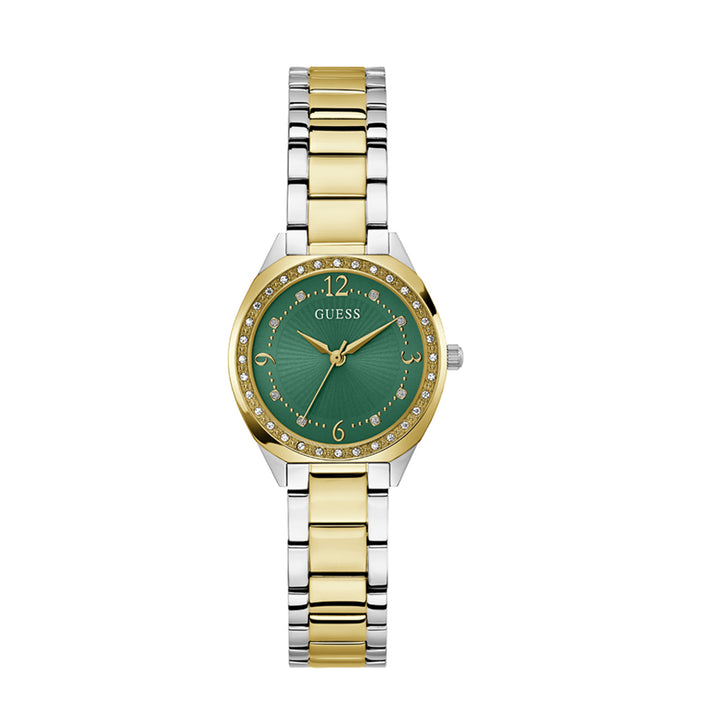 Guess Women's Watch 2-Tone Case Green Dial Quartz