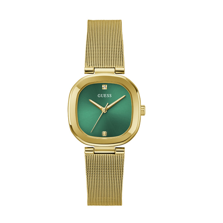 Guess Women's Watch Gold Tone Case Green Dial Quartz