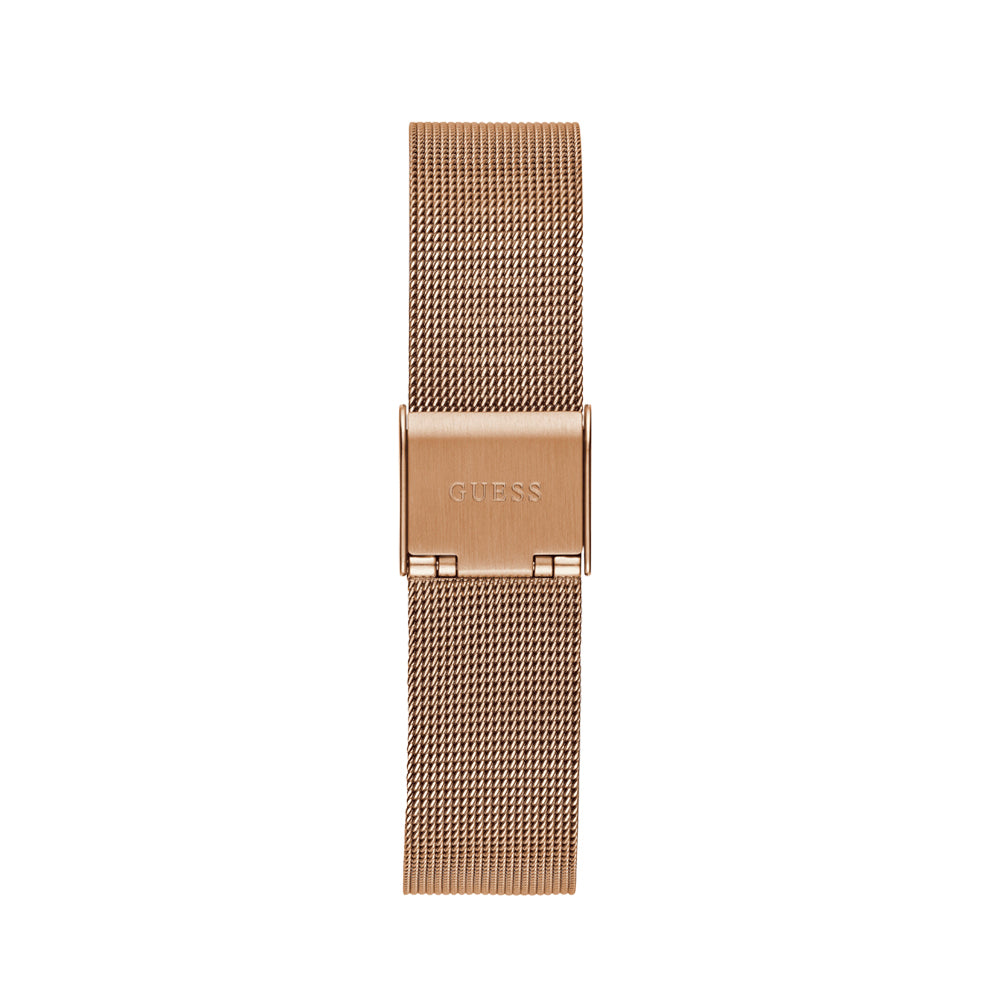 Guess Women's Watch Rose Gold Tone Case Purple Dial Quartz
