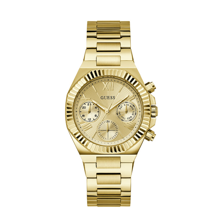 Guess Women's Watch Gold Tone Case Champagne Dial Quartz