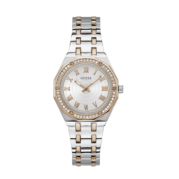 Guess Women's Watch 2-Tone Case White Dial Quartz