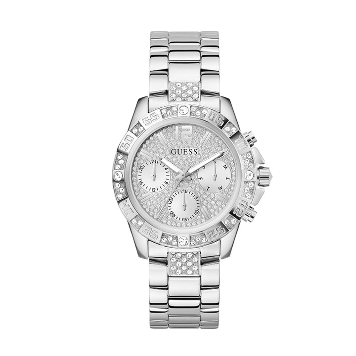 Guess Women's Watch Silver Tone Case Silver Dial Quartz