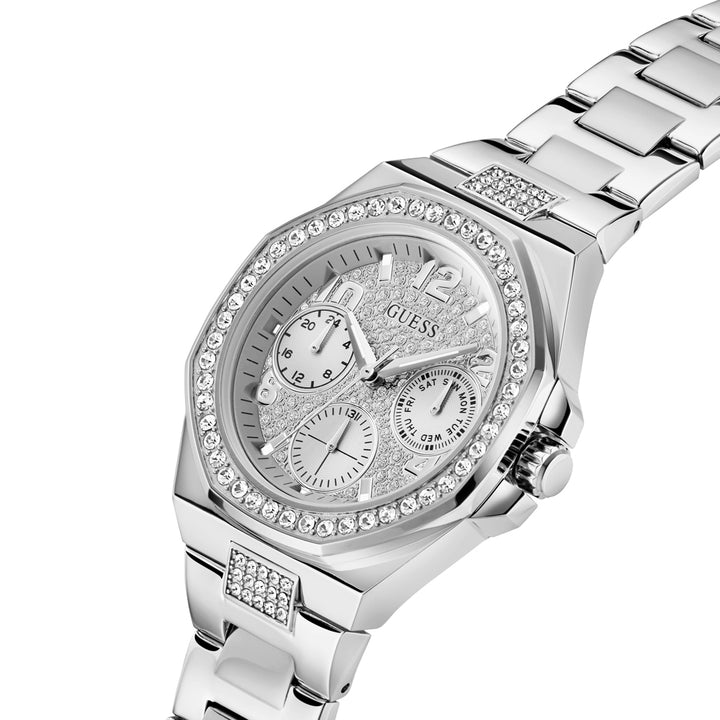 Guess Women's Watch Silver Tone Case Silver Dial Quartz