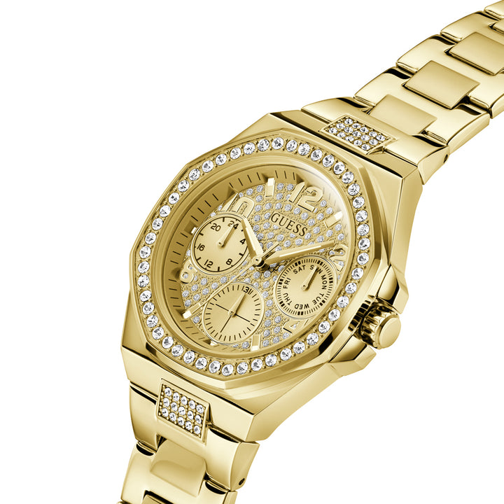 Guess Women's Watch Gold Tone Case Champagne Dial Quartz