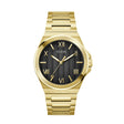 Guess Men's Watch Gold Tone Case Black Dial Quartz