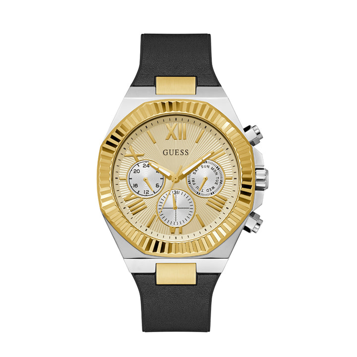 Guess Men's Watch 2-Tone Case Champagne Dial Quartz