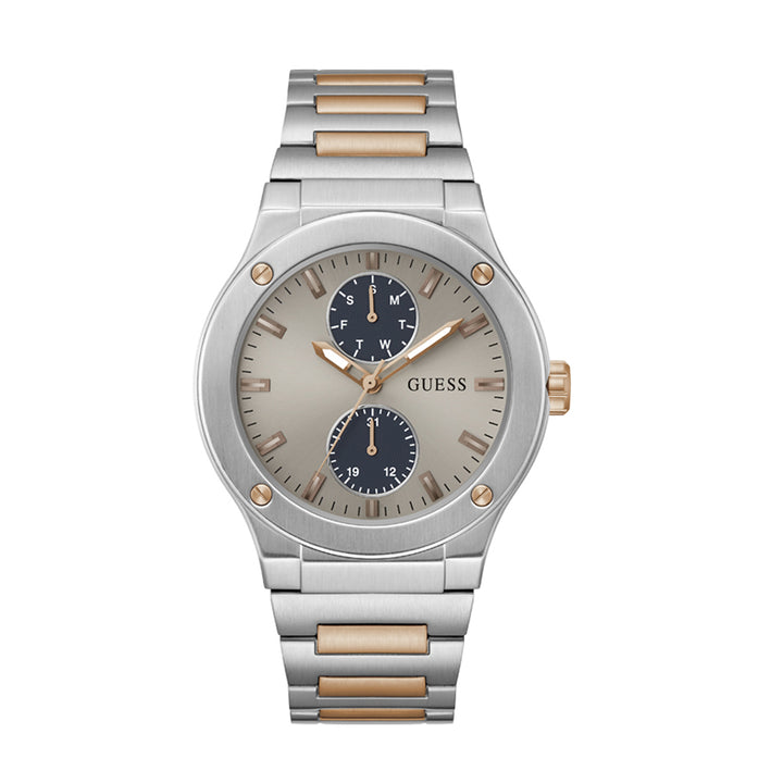 Guess Men's Watch Silver Case Grey Dial Quartz