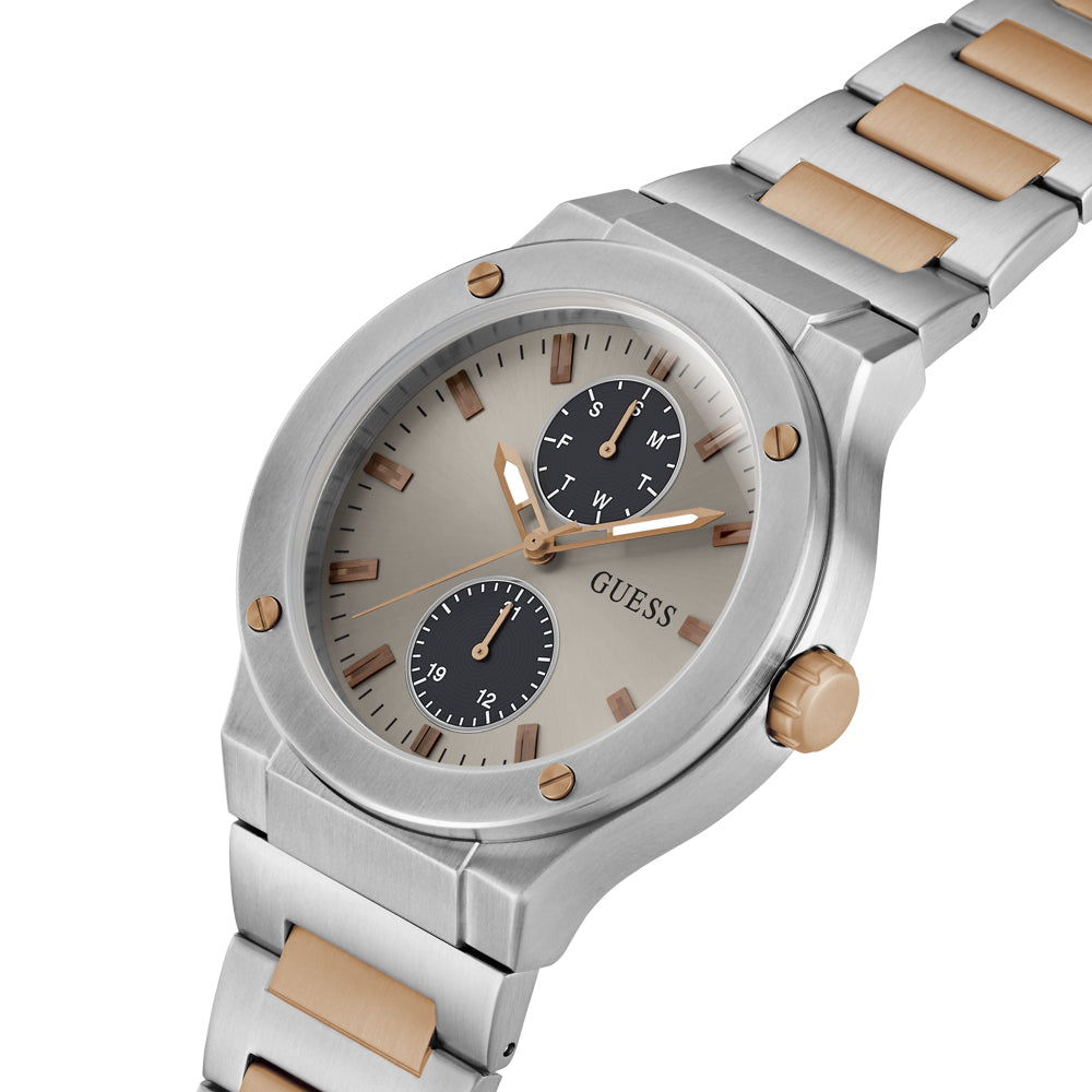 Guess Men's Watch Silver Case Grey Dial Quartz