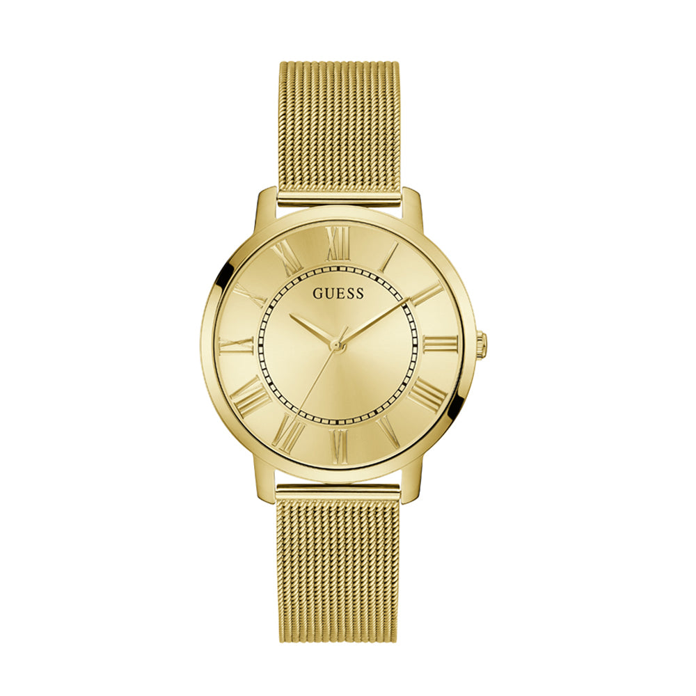 Guess Men's Watch Gold Tone Case Champagne Dial Quartz