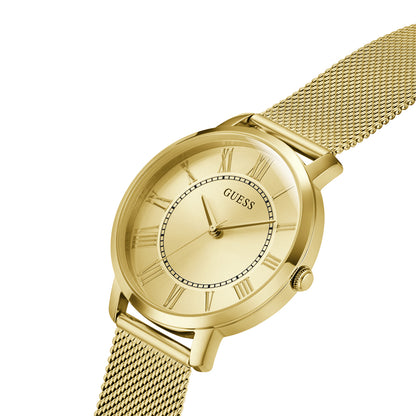 Guess Men's Watch Gold Tone Case Champagne Dial Quartz