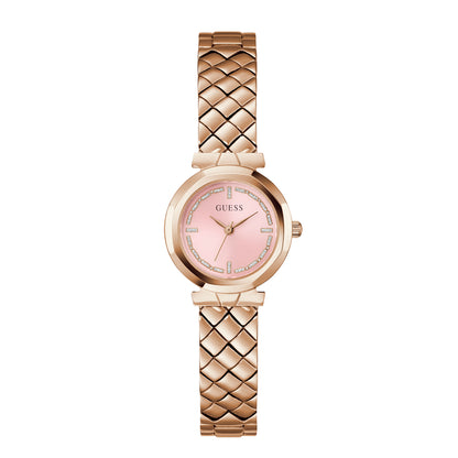 Guess Women's Watch Rose Gold Tone Case White Dial Quartz - GW0839L3