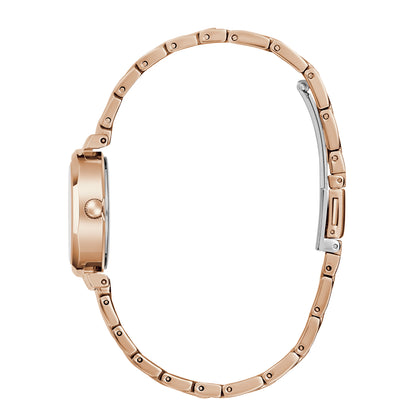 Guess Women's Watch Rose Gold Tone Case White Dial Quartz - GW0839L3
