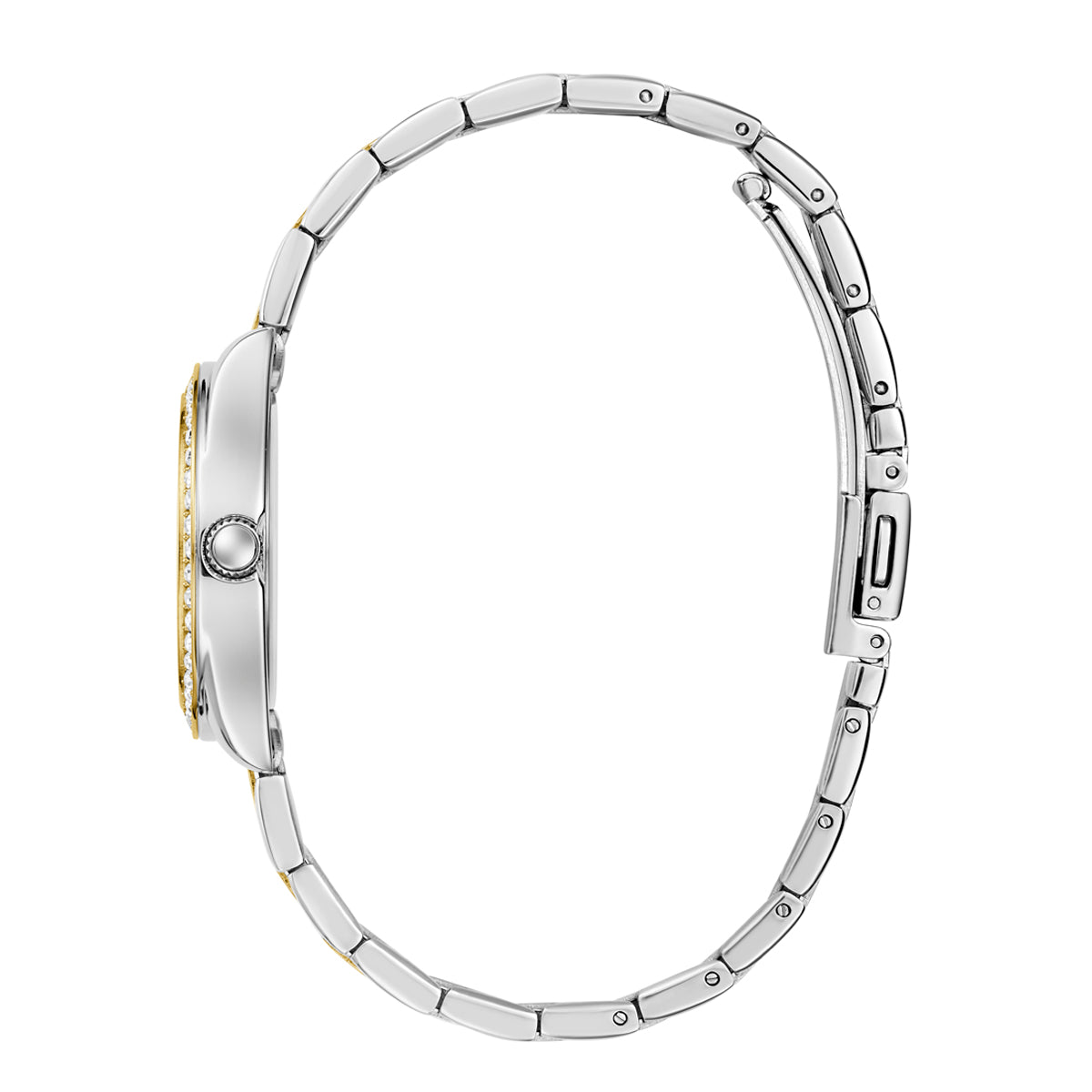 Guess Women's Watch Gold & Silver Tone Case Champagne Dial Quartz - GW0841L2