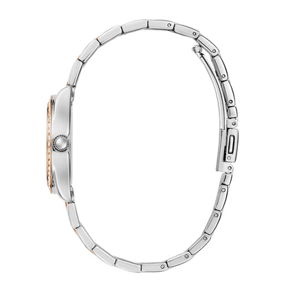 Guess Women's Watch Silver & Rose Gold Tone Case Silver Dial Quartz - GW0841L3