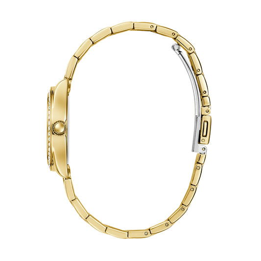 Guess Women's Watch Gold Tone Case Green Dial Quartz