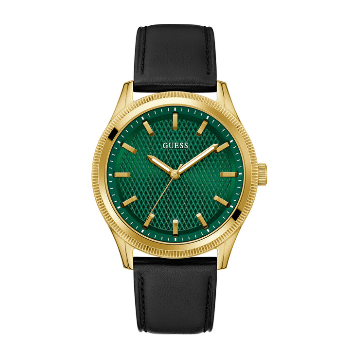 Guess Men's Watch Gold Tone Case Green Dial Quartz