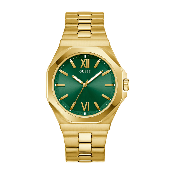 Guess Men's Watch Gold Tone Case Champagne Dial Quartz