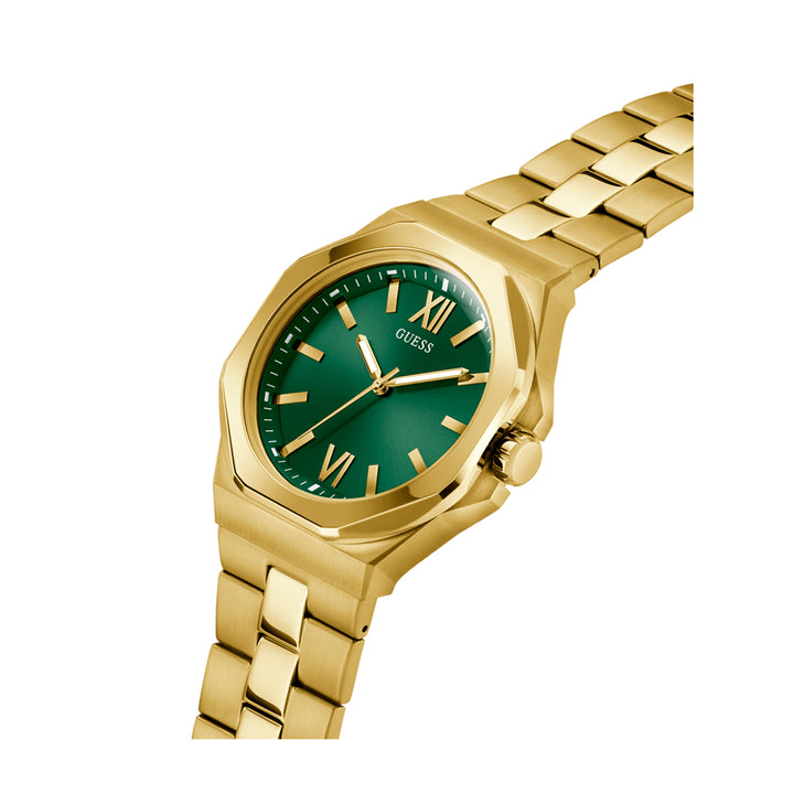 Guess Men's Watch Gold Tone Case Champagne Dial Quartz