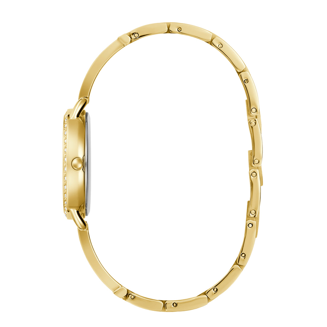 Guess Women's Watch Gold Tone Case White Dial Quartz