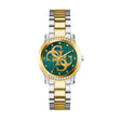 Guess Women's Watch 2-Tone Case Green Dial Quartz