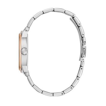 Guess Women's Watch 2-Tone Case White Dial Quartz - GW0861L5