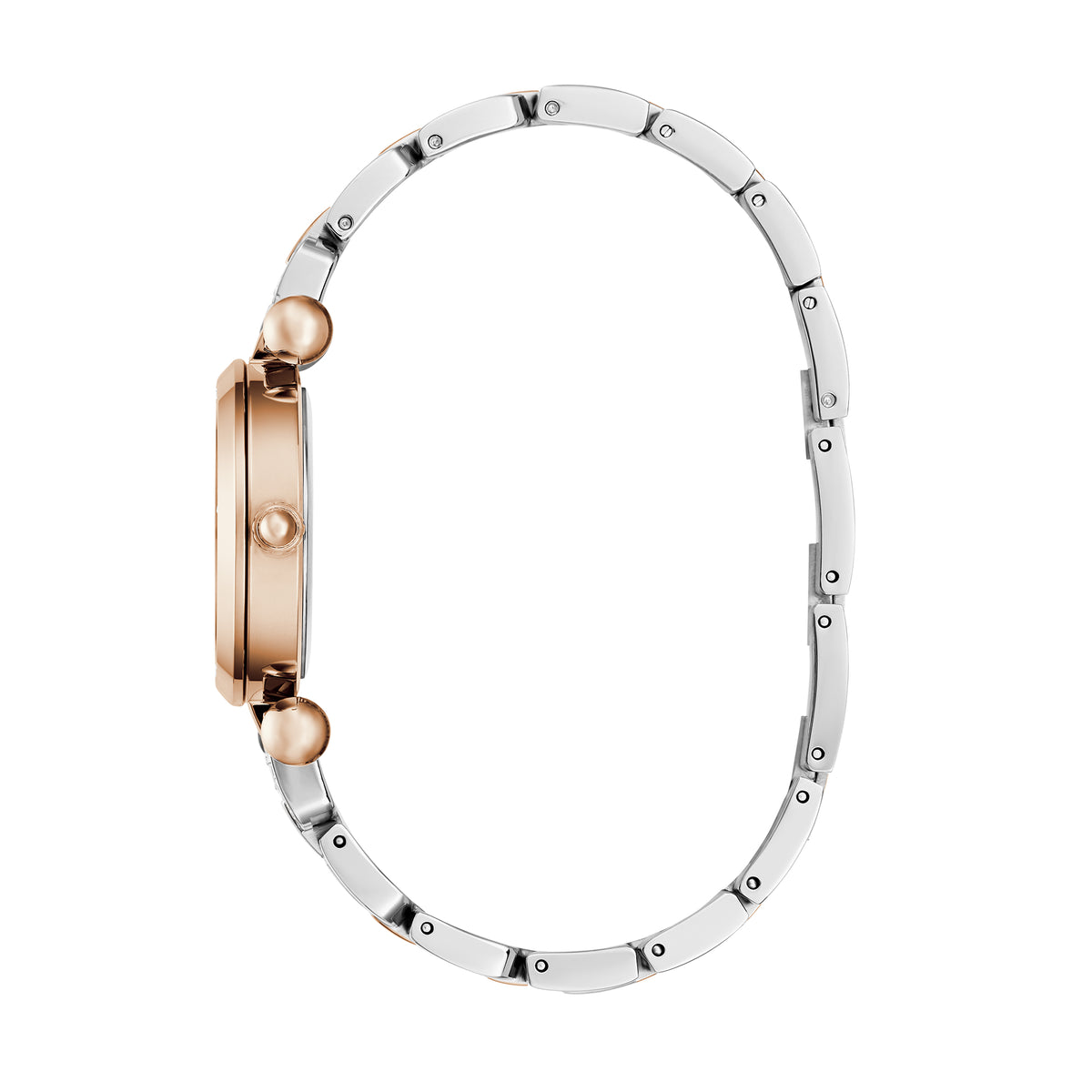 Guess Women's Watch Rose Gold Tone Case Silver Dial Quartz - GW0869L2