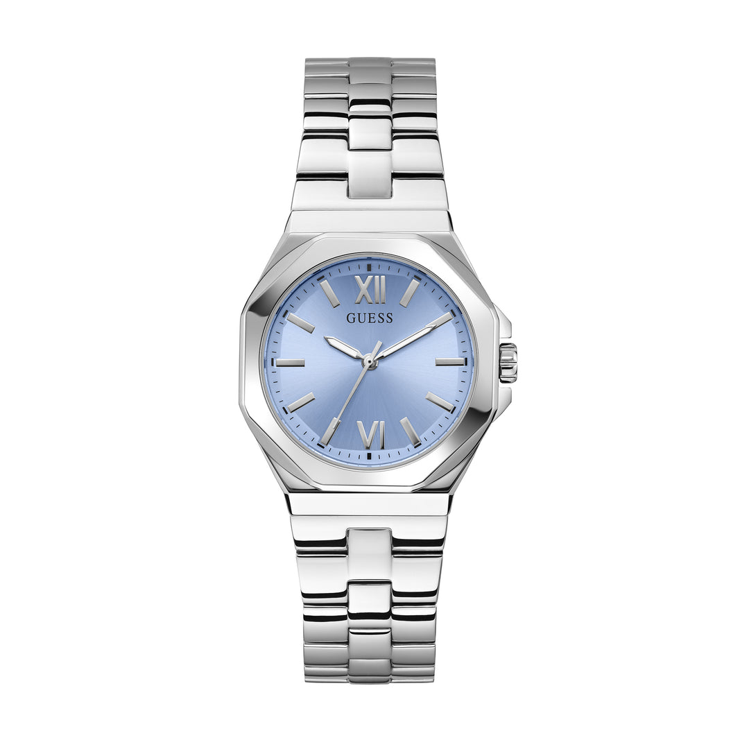 Guess Women's Watch Silver Tone Case Blue Dial Quartz – The Watch