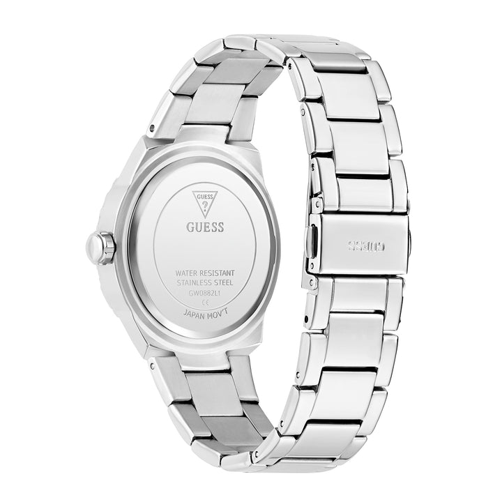 Guess Women's Watch Silver Tone Case Multicolor Dial Quartz