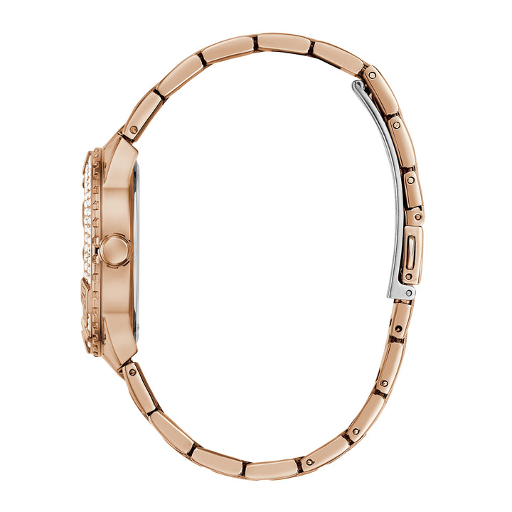 Guess Women's Watch Rose Gold Tone Case Pink Dial Quartz
