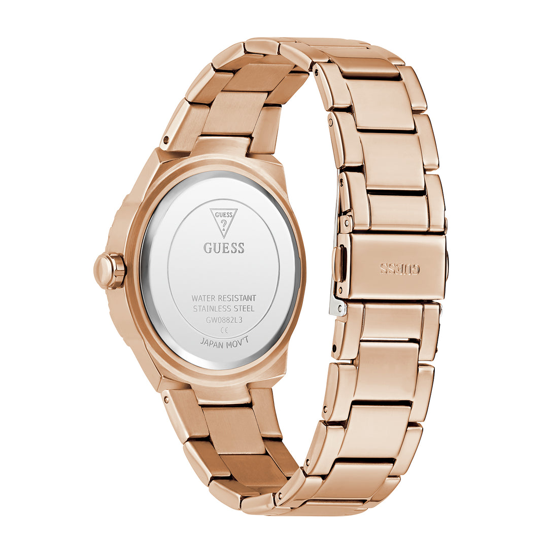 Guess Women's Watch Rose Gold Tone Case Pink Dial Quartz