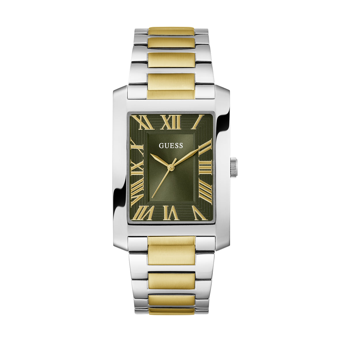 ساعة جيس رجالي، هيكل فضي، ميناء أخضر، كوارتز