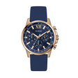 Guess Men's Watch Rose Gold Tone Case Blue Dial Quartz