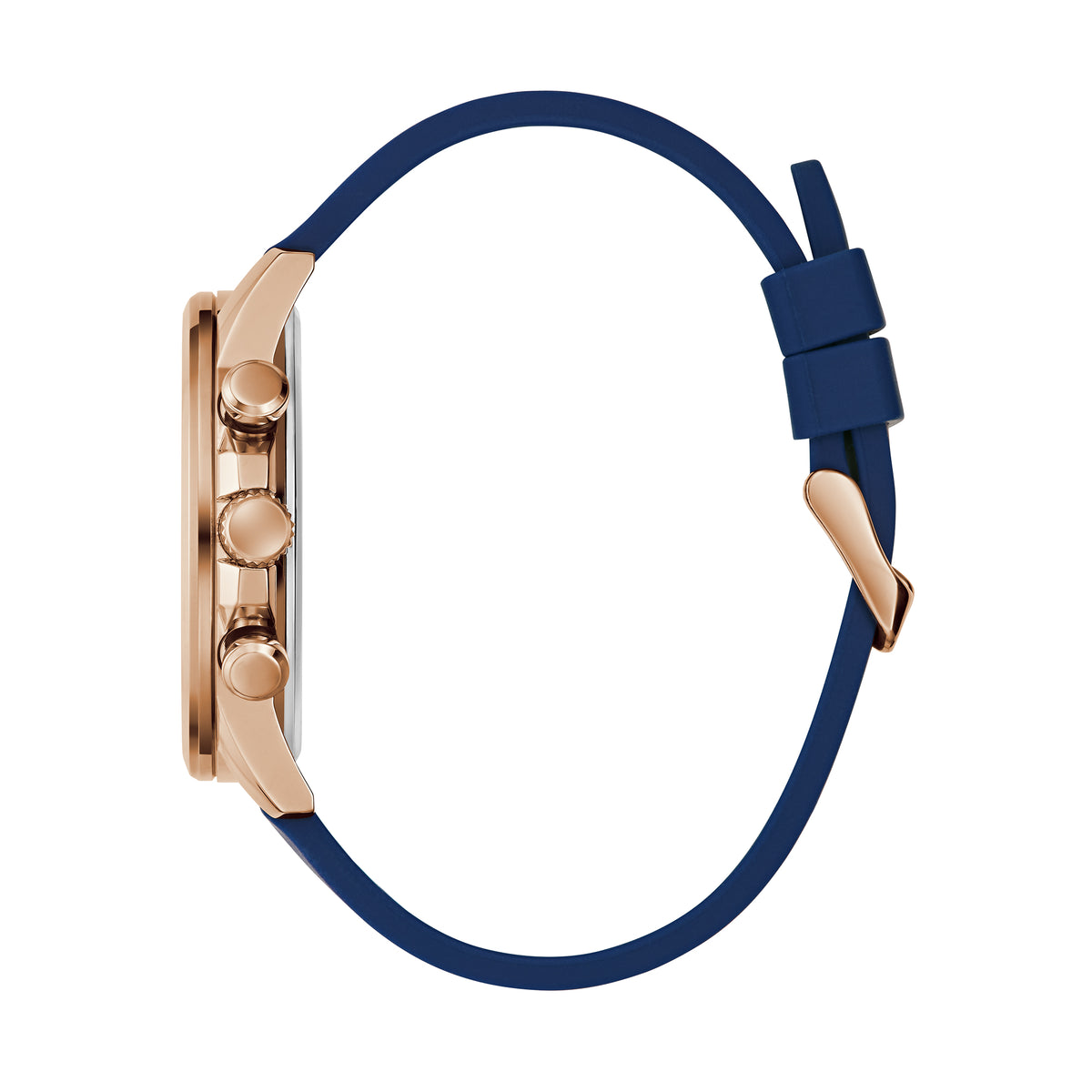 Guess Men's Watch Rose Gold Tone Case Blue Dial Quartz - GW0913G1