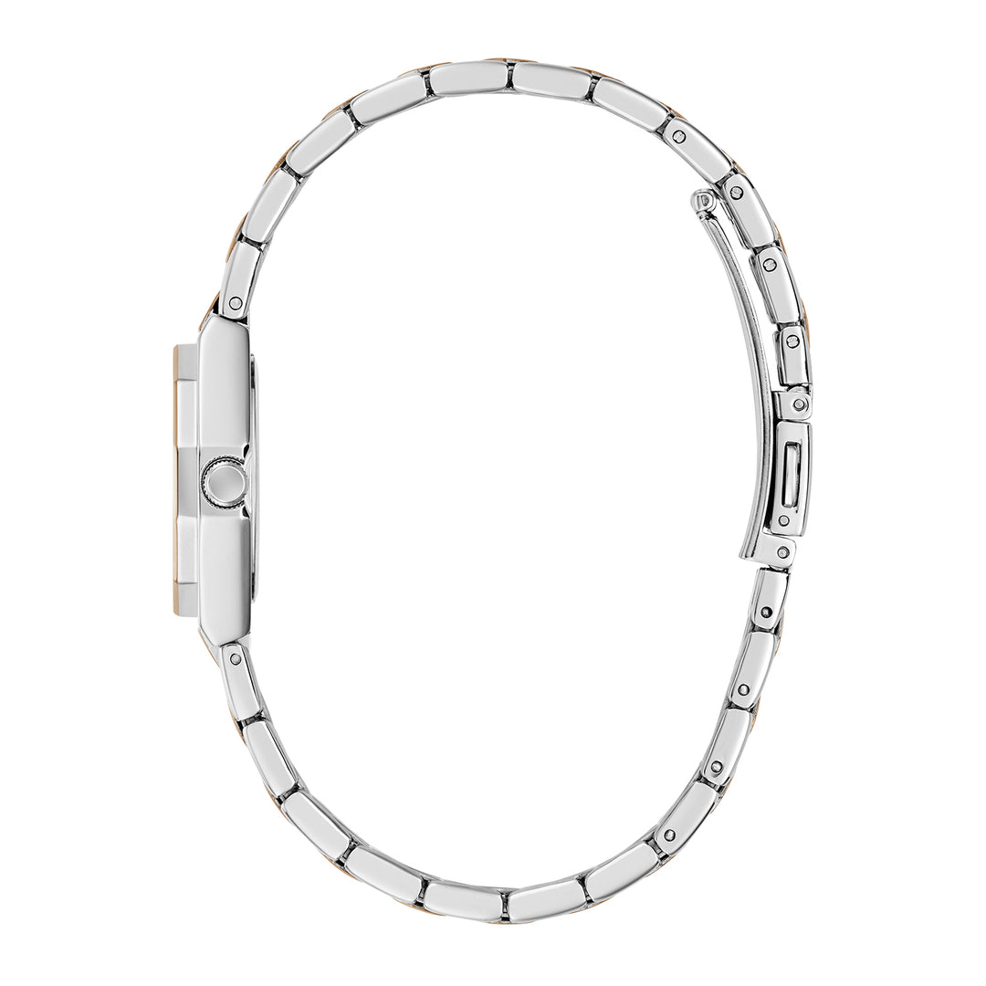 Guess Women's Watch Silver & Rose Gold Tone Case Silver Dial Quartz