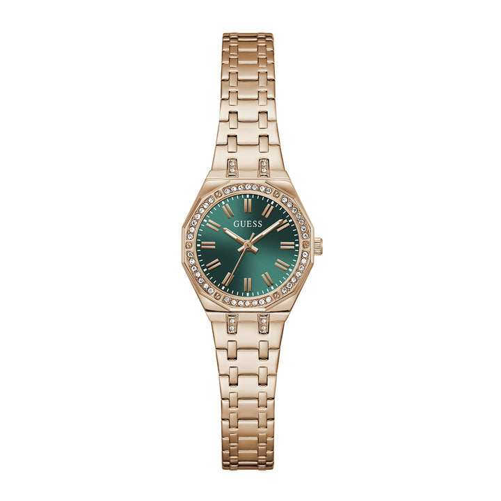 Guess Women's Watch Rose Gold Tone Case Teal Dial Quartz