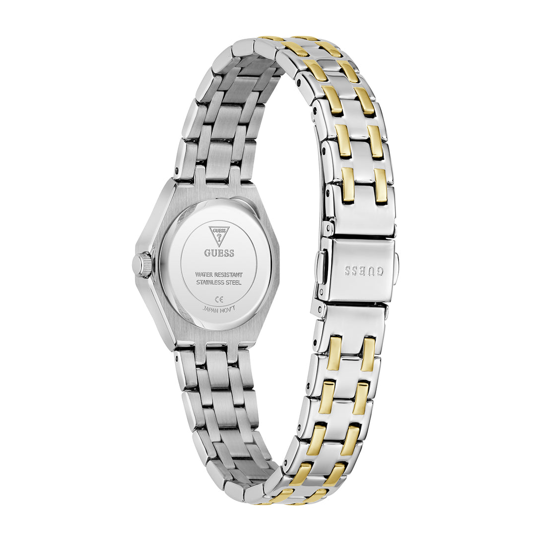 Guess Women's Watch Silver & Gold Tone Case Green Dial Quartz
