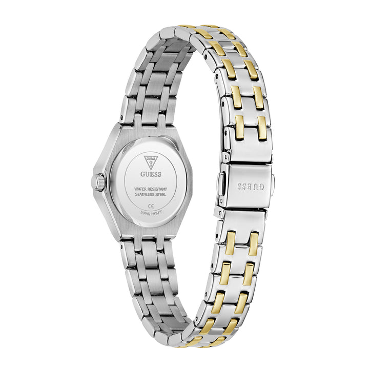 Guess Women's Watch Silver & Gold Tone Case Green Dial Quartz