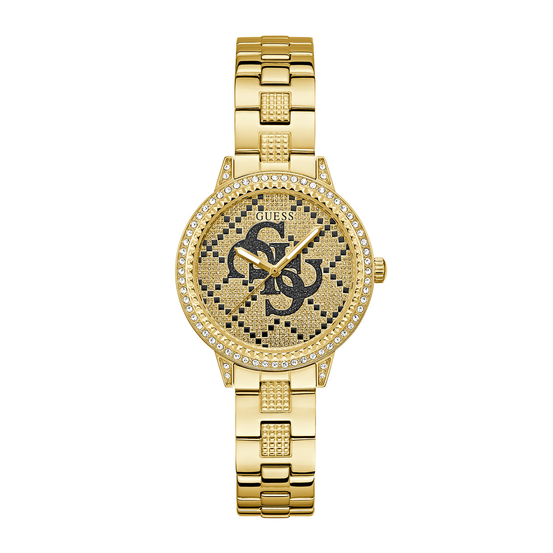Guess Women's Watch Gold Tone Case Champagne Dial Quartz