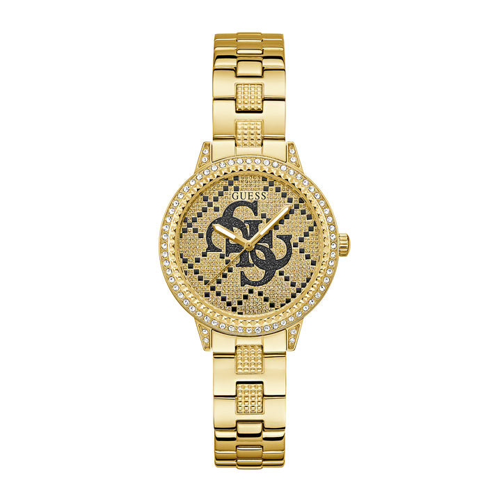 Guess Women's Watch Gold Tone Case Champagne Dial Quartz