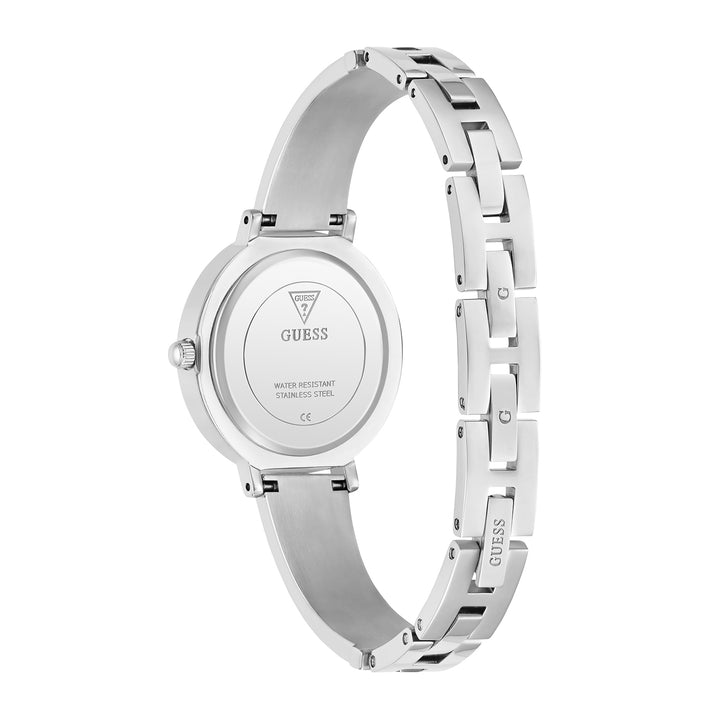 Guess Women's Watch Silver Tone Case White Dial Quartz