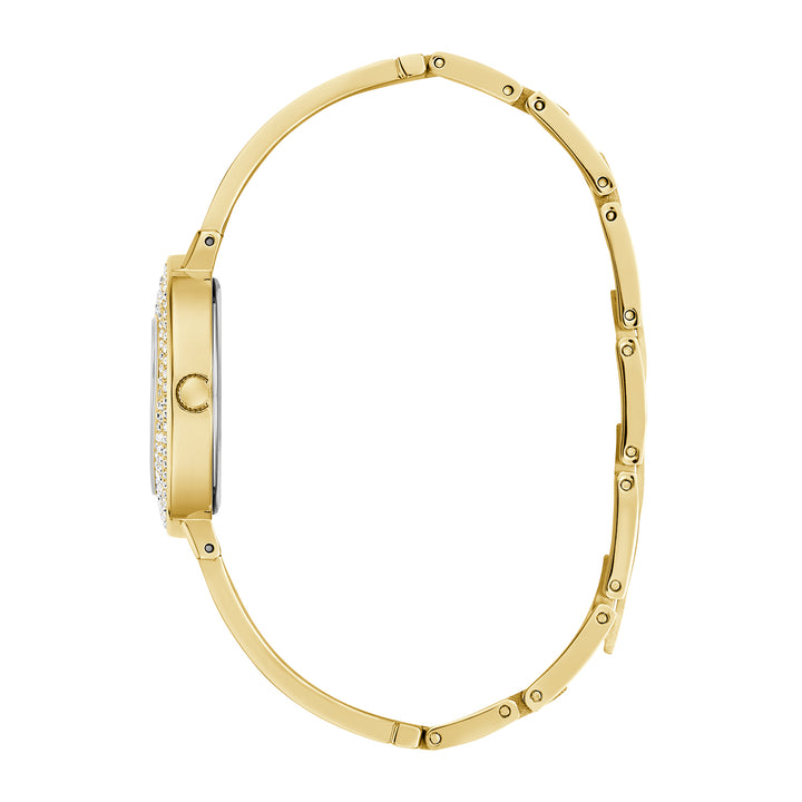 Guess Women's Watch Gold Tone Case White Dial Quartz