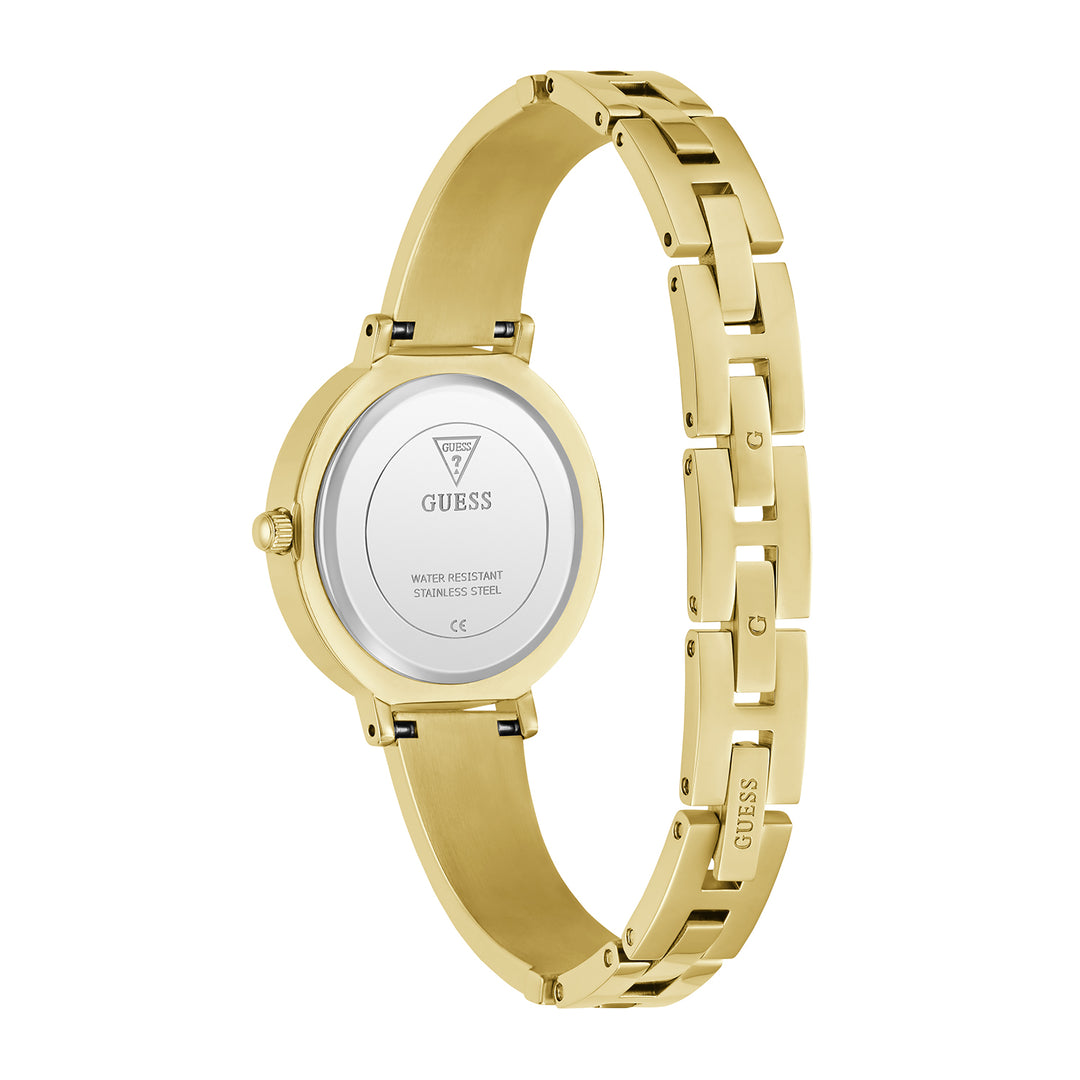 Guess Women's Watch Gold Tone Case White Dial Quartz