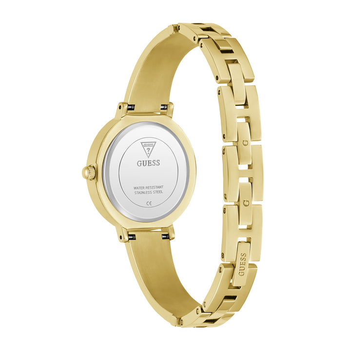 Guess Women's Watch Gold Tone Case White Dial Quartz