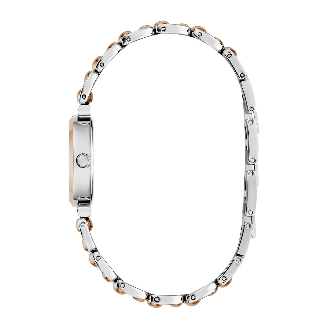 Guess Women's Watch Silver & Rose Gold Tone Case Silver Dial Quartz