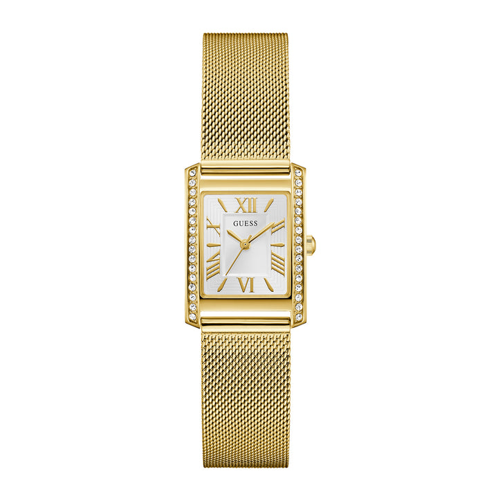 Guess Women's Watch Gold Tone Case White Dial Quartz